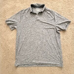 Men's Navy Heathered Polo Shirt